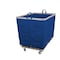 Steele Canvas Basket 16 BU Permanent Truck Blue Vinyl w/Grey Vinyl - 4in Casters 9216VBLUVGRYW4 - alternate 1